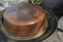 Large solid cachepot in Brass+Copper-7